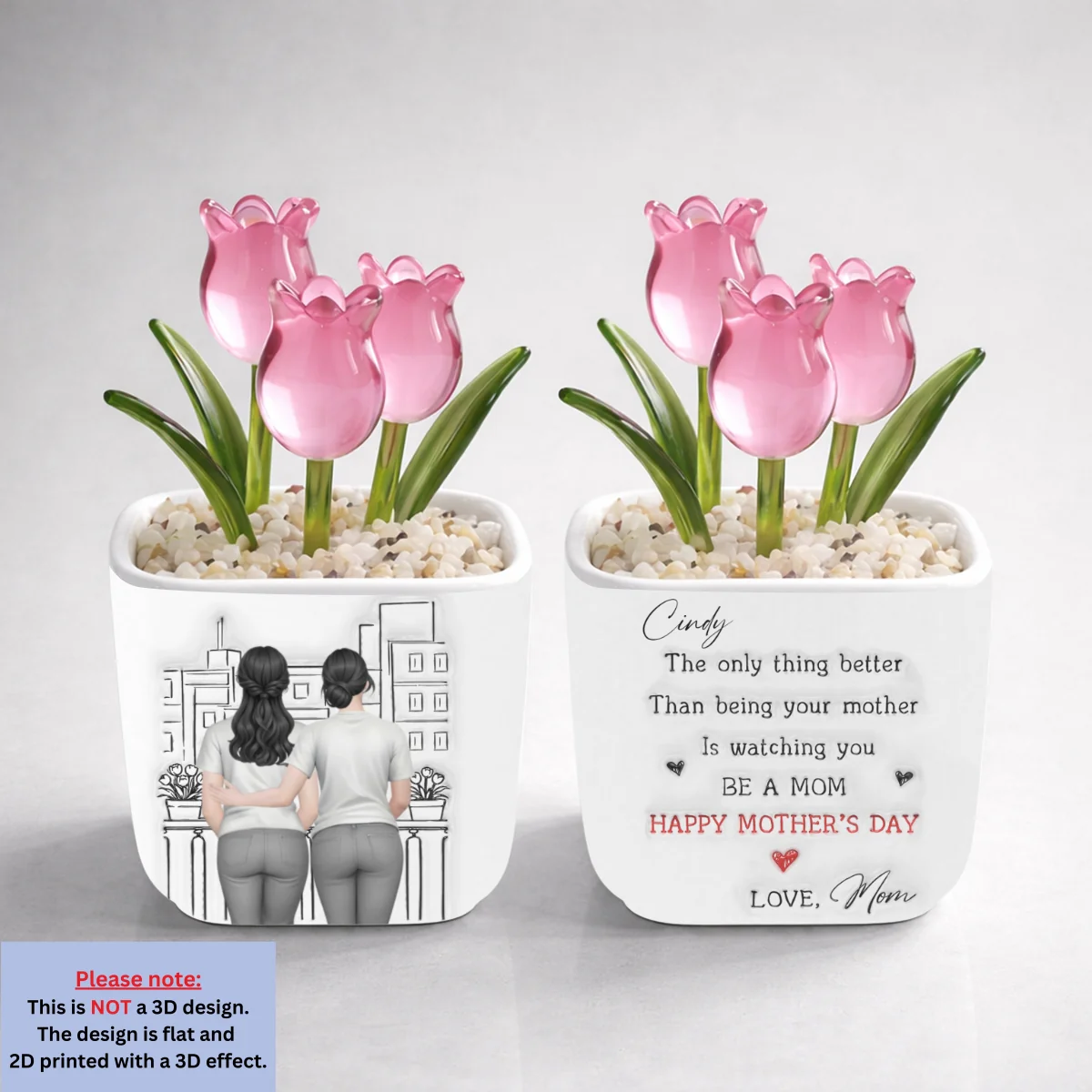 Watching You Be Caring Mom - Personalized Custom 3D Inflated Effect Glass Everlasting Tulips - Image 8