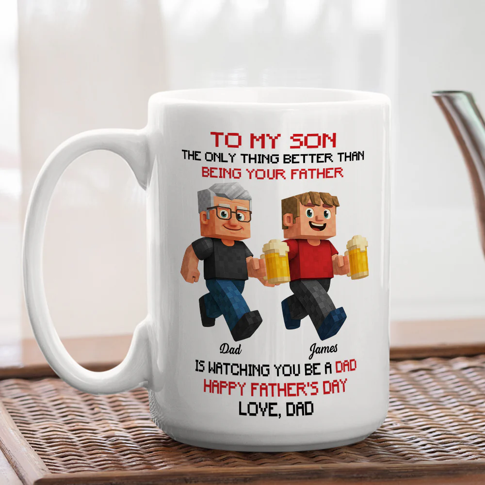Watching You Become A Dad Gamer - Personalized Custom Coffee Mug - Image 4