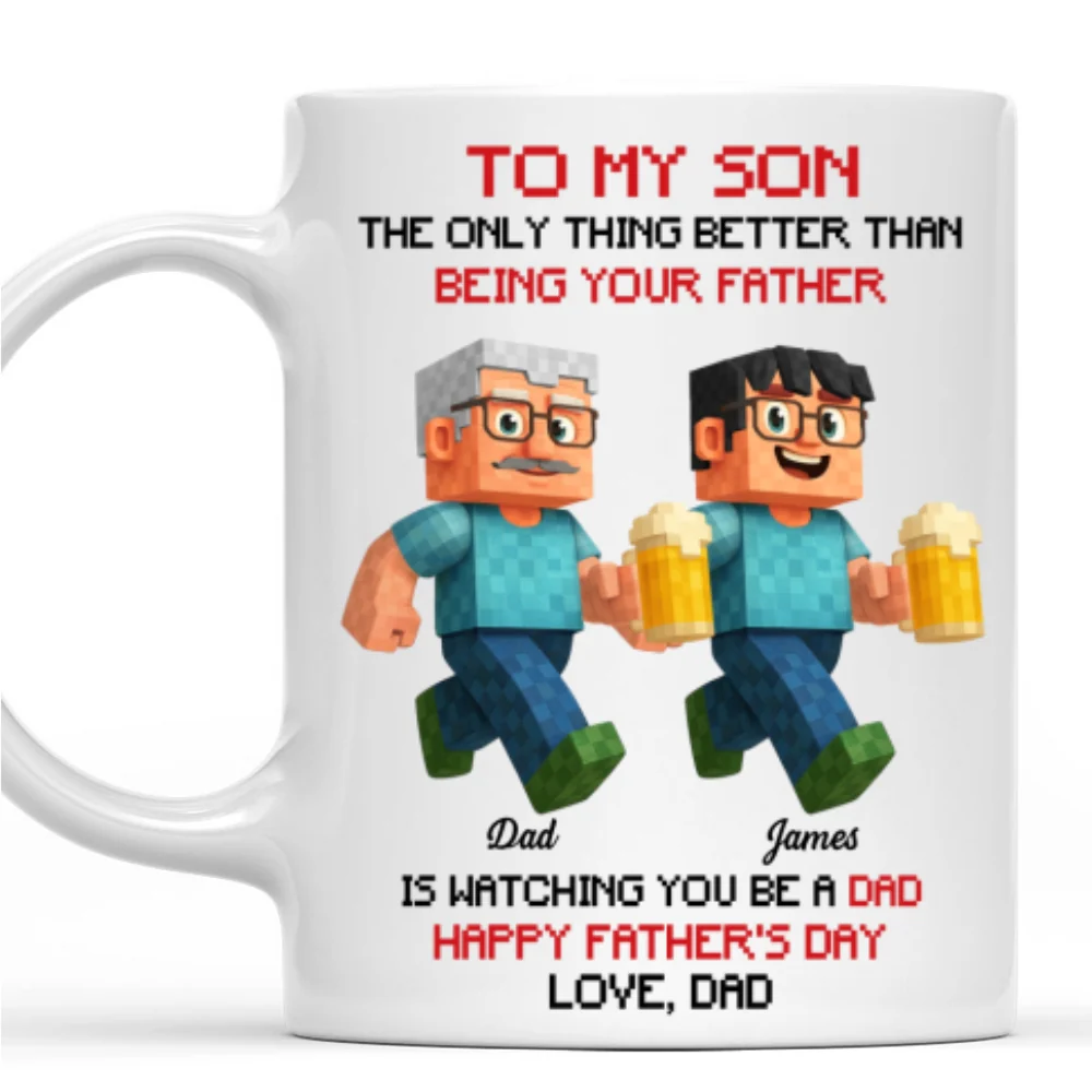 Watching You Become A Dad Gamer - Personalized Custom Coffee Mug - Image 7