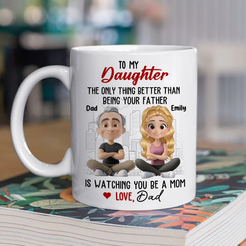 Watching You Become A Mom - Personalized Custom Coffee Mug - Image 2
