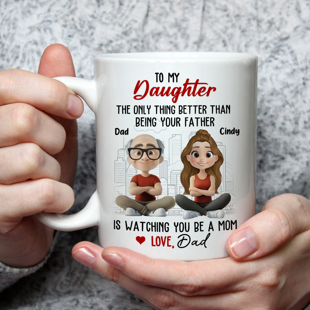Watching You Become A Mom - Personalized Custom Coffee Mug - Image 3