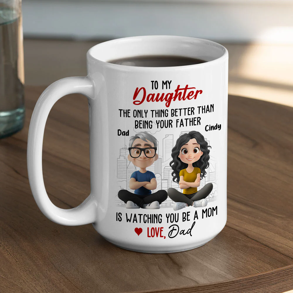 Watching You Become A Mom - Personalized Custom Coffee Mug - Image 5