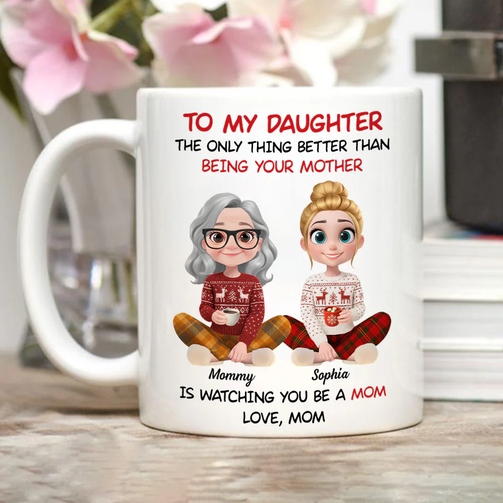 Watching You Become A Mother - Personalized Custom Coffee Mug - Image 5