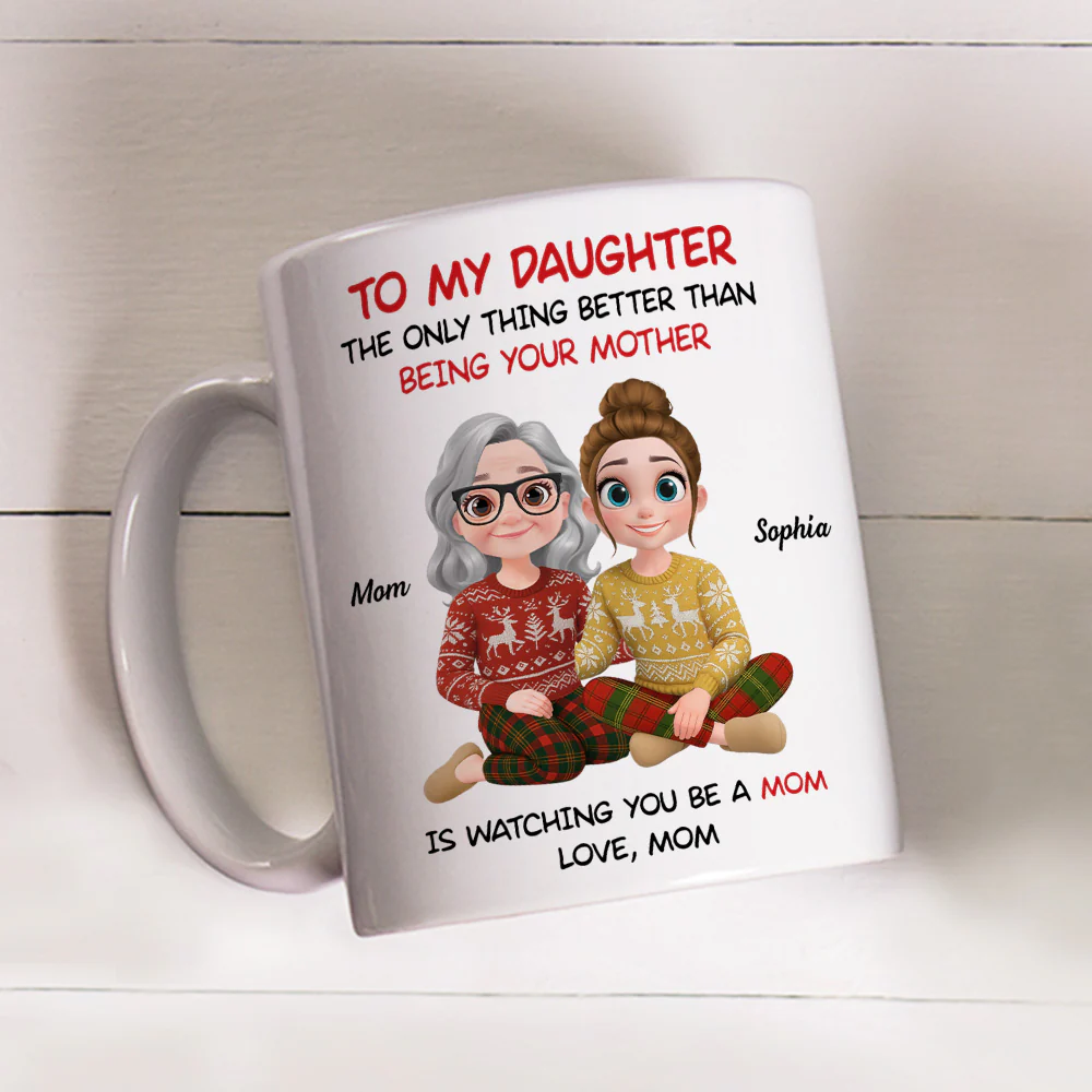 Watching You Become A Mother Warms Me - Personalized Custom Coffee Mug - Image 3