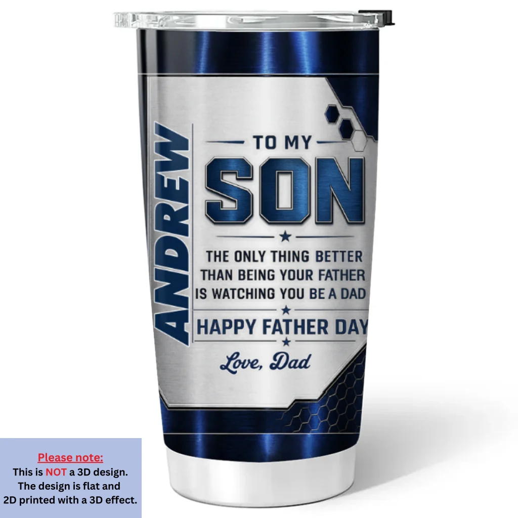 Watching You Being A Dad - Personalized Custom 3D Effect Tumbler - Image 6