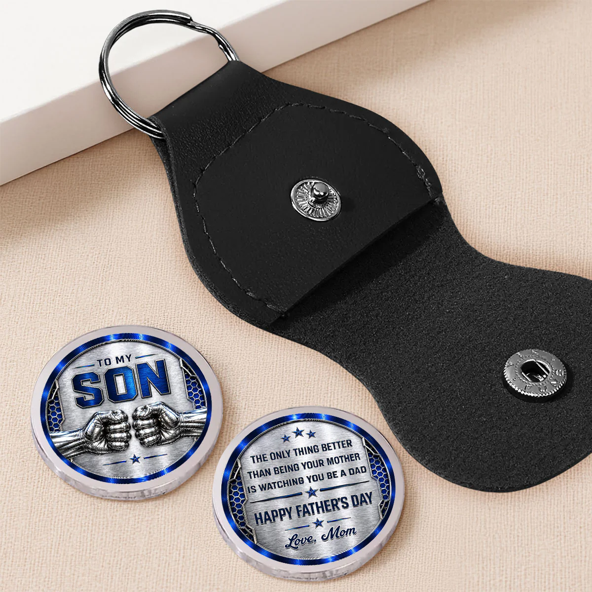 Watching You Being A Dad - Personalized Custom Pocket Hug - Image 3