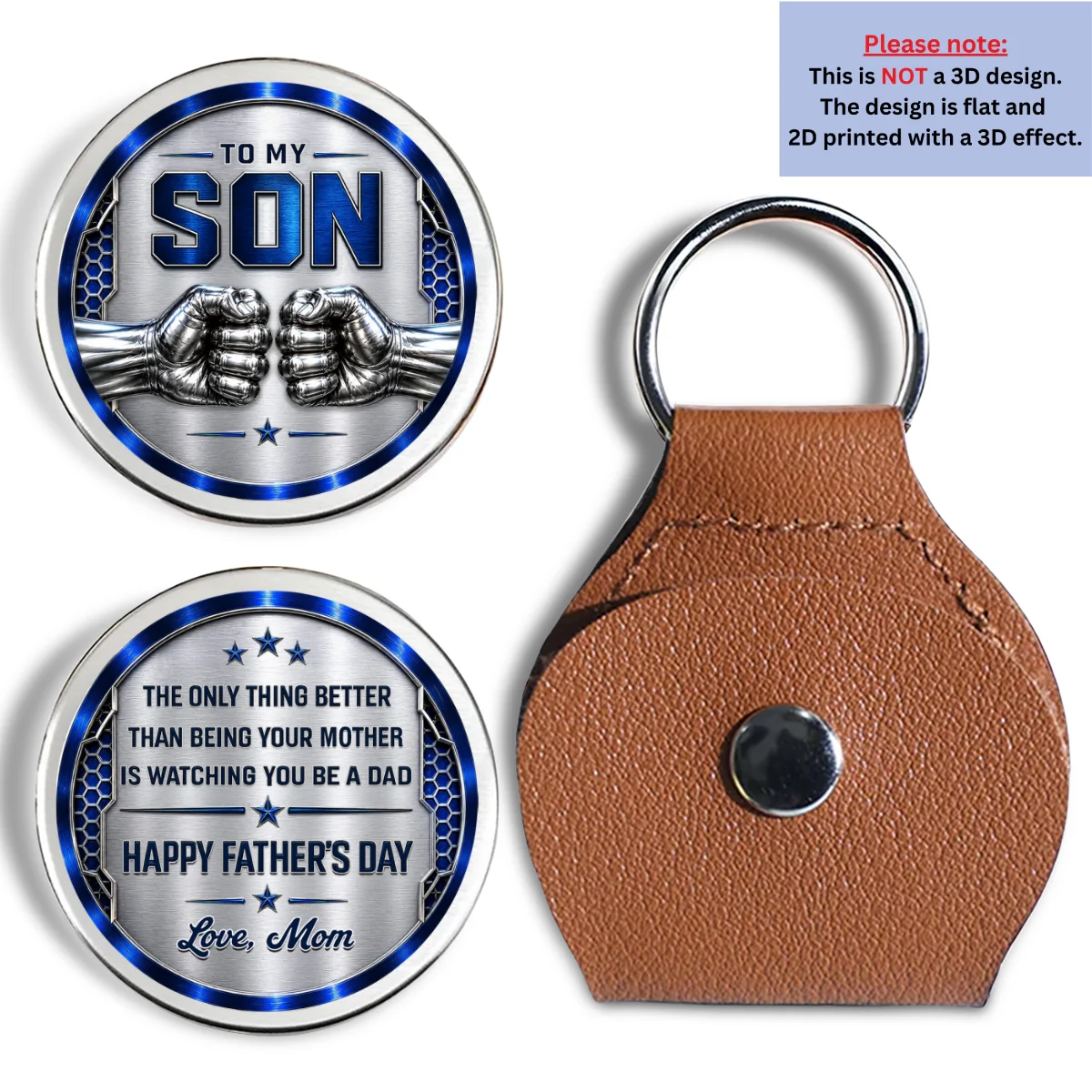 Watching You Being A Dad - Personalized Custom Pocket Hug - Image 6