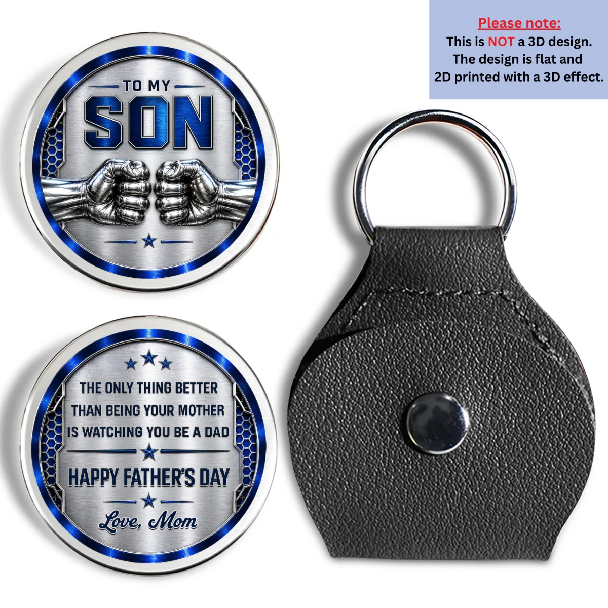 Watching You Being A Dad - Personalized Custom Pocket Hug - Image 7