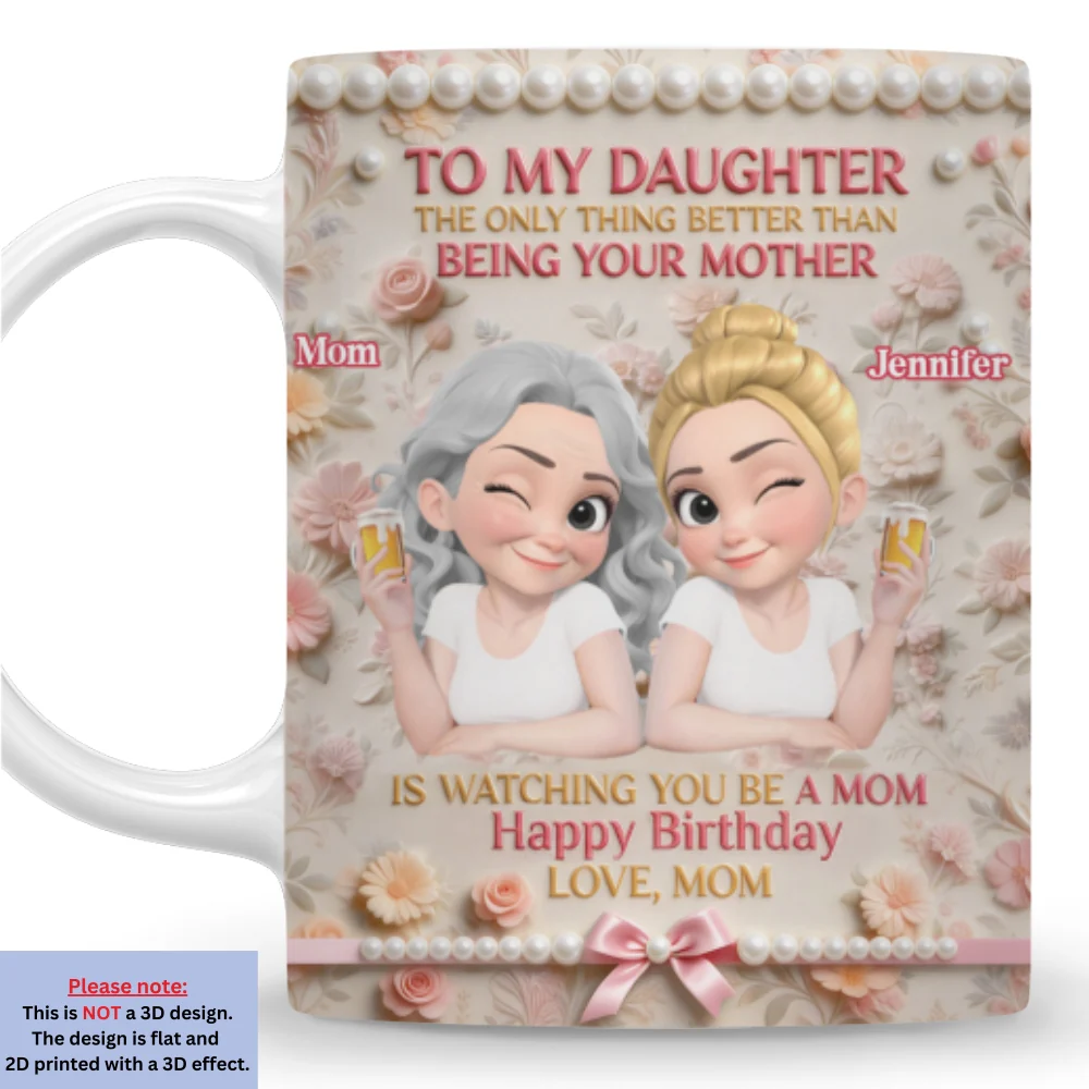 Watching You Being A Mom - Personalized Custom Coffee Mug - Image 7