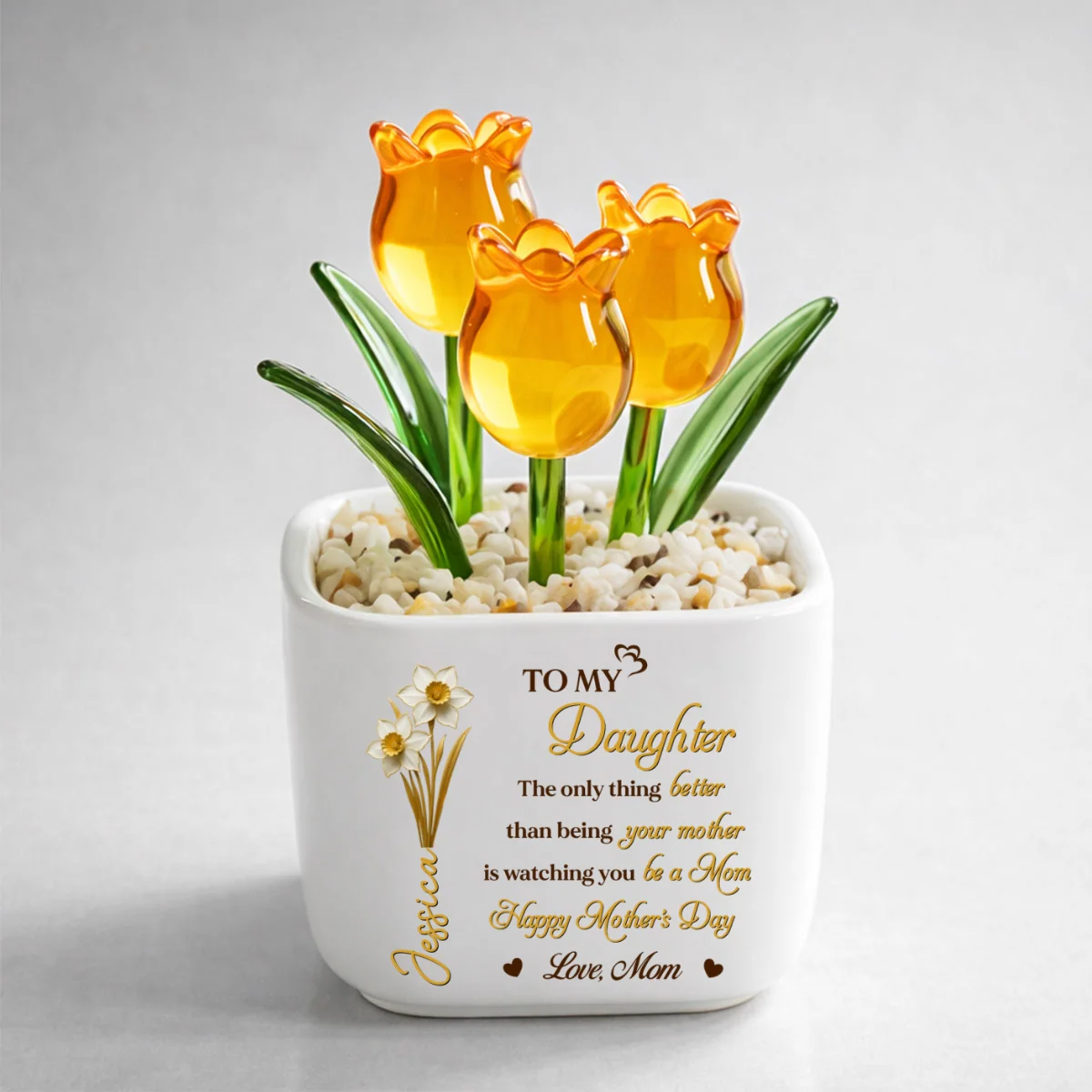 Watching You Bloom - Personalized Custom Glass Everlasting Tulips - Image 11