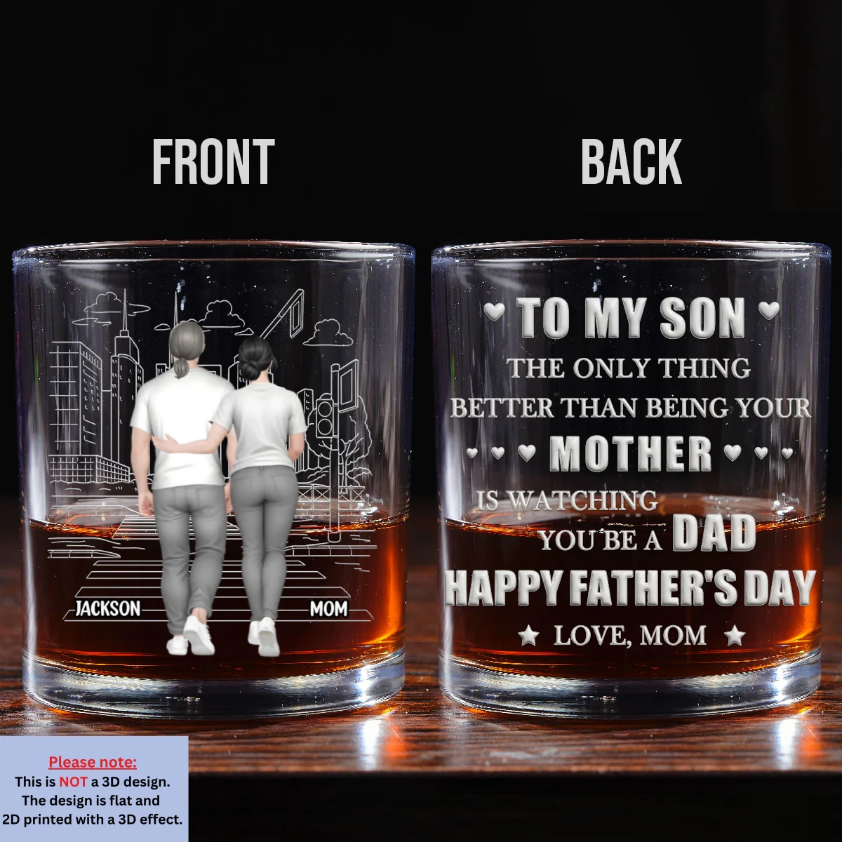 Watching You Grow - Personalized Custom Whiskey Glass - Image 7