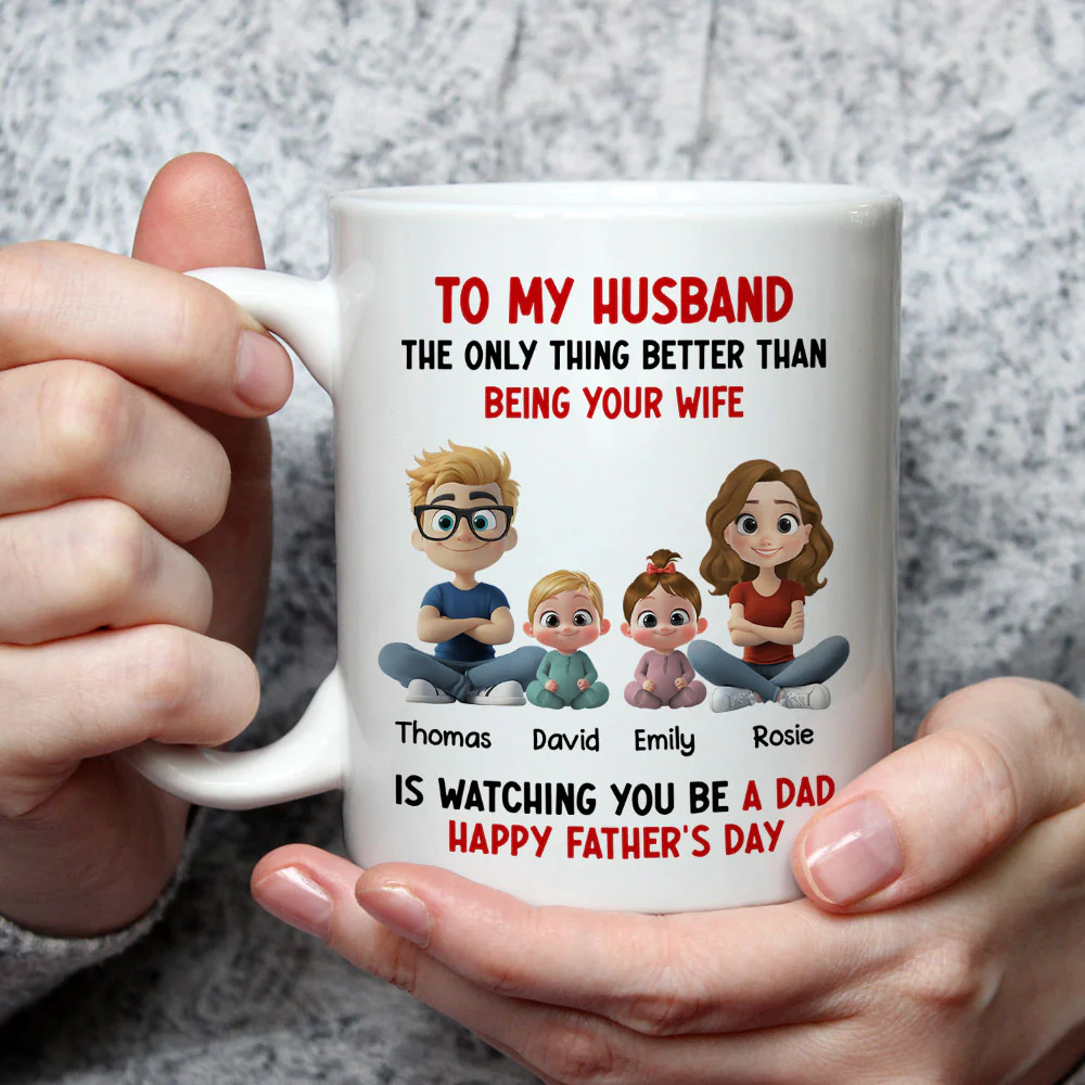 Watching You My Husband - Personalized Custom Coffee Mug - Image 3
