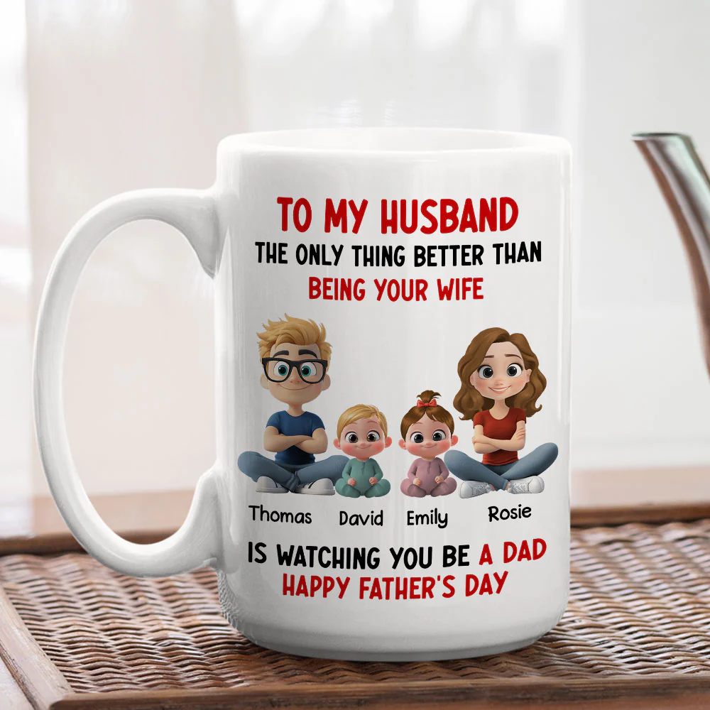 Watching You My Husband - Personalized Custom Coffee Mug - Image 5