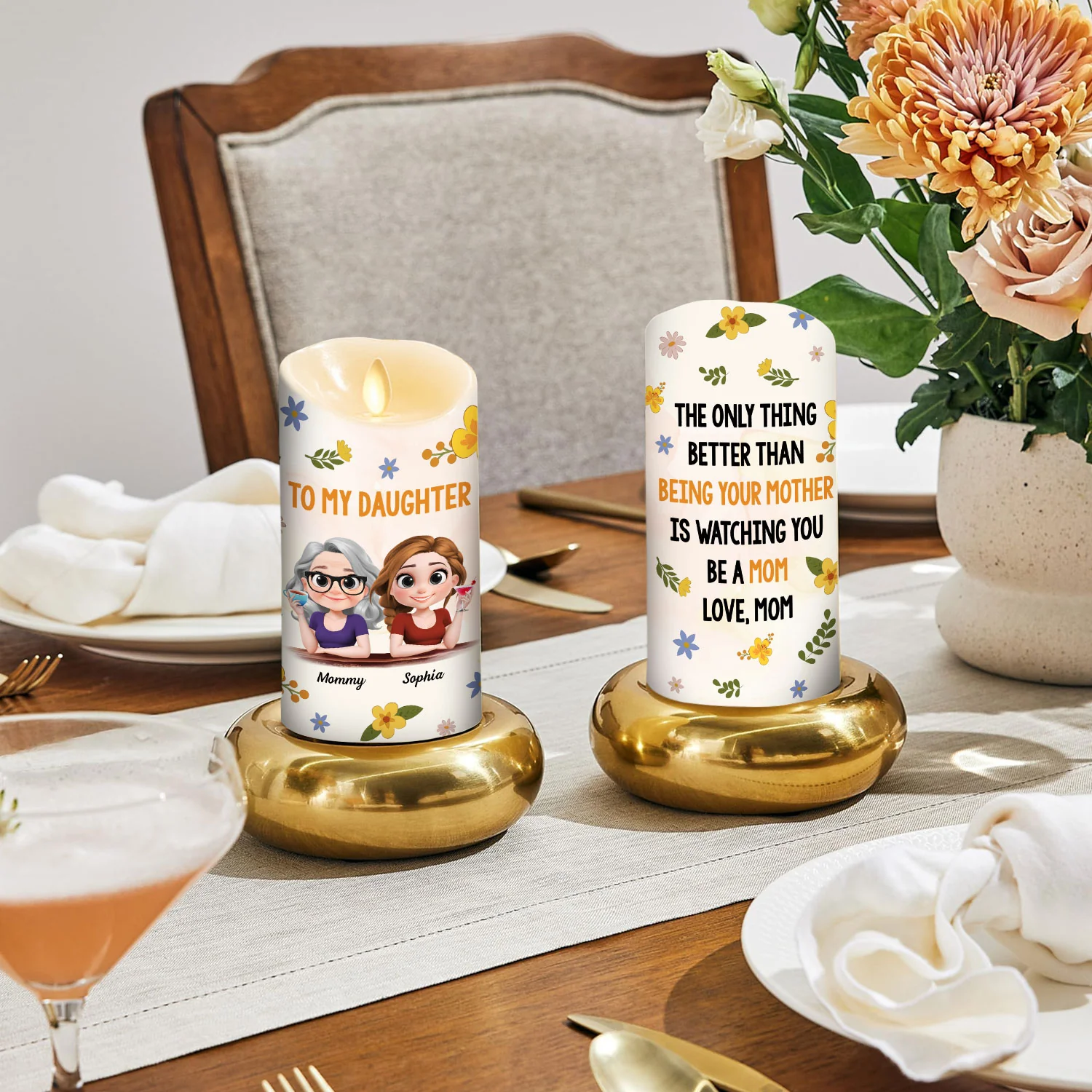 Watching You Version 2 - Personalized Custom LED Candle - Image 4