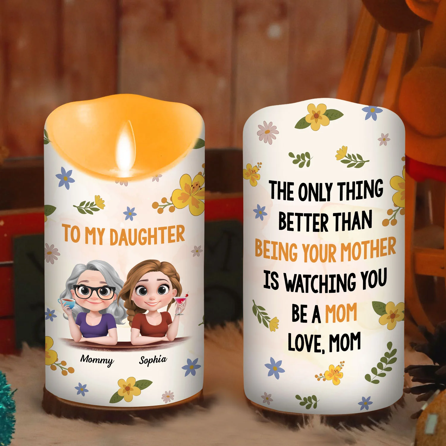 Watching You Version 2 - Personalized Custom LED Candle - Image 5