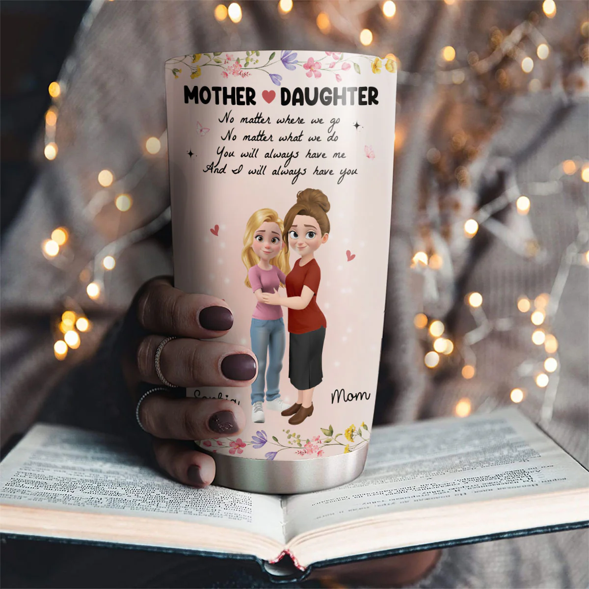 We Always Have Each Other - Personalized Custom Tumbler - Image 4