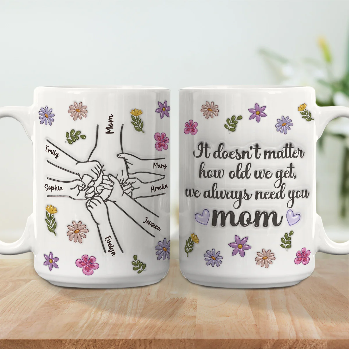 We Always Need You - Personalized Custom 3D Inflated Effect Mug - Image 8