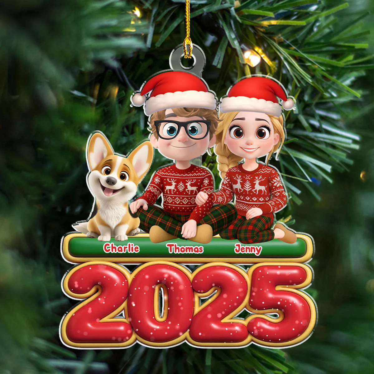 We And Our Dog - Personalized Custom Acrylic Ornament - Image 5