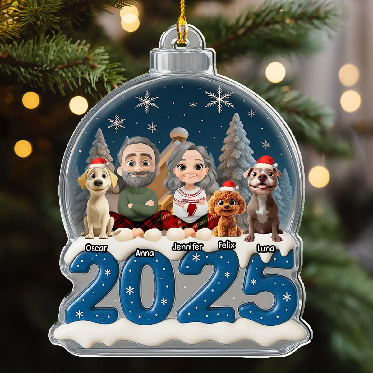 We And Our Dog This Year - Personalized Custom Acrylic Ornament - Image 3