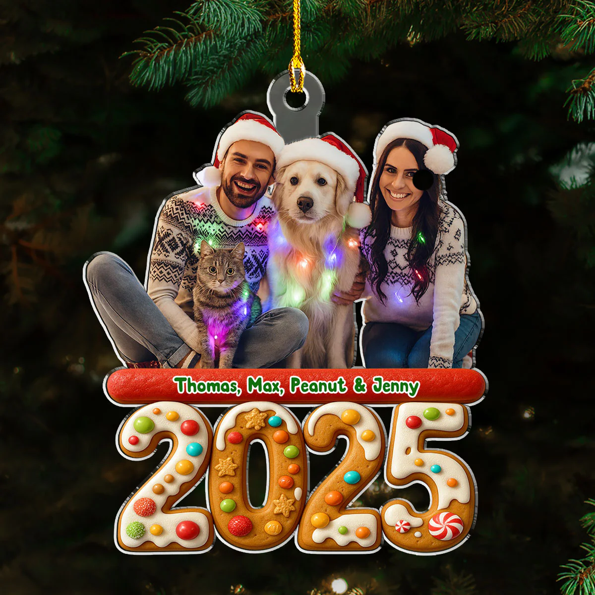 We And Our Dog Version 3 Photo - Personalized Custom Acrylic Ornament - Image 3