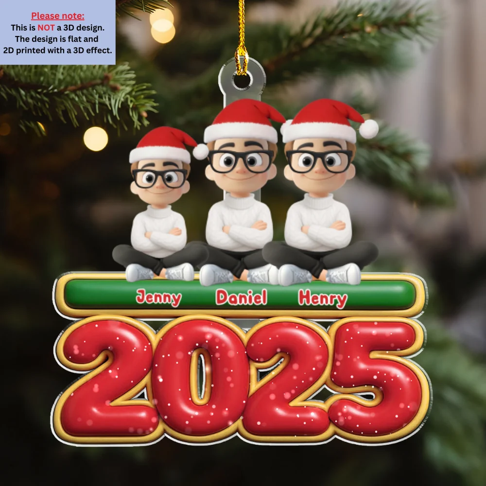 We And Our Kids Best Family - Personalized Custom Acrylic Ornament - Image 6