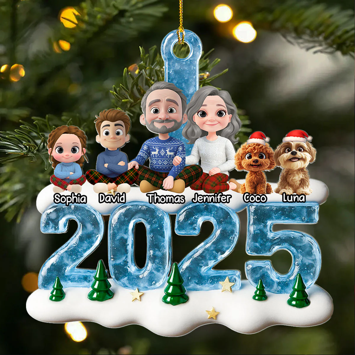 We And Our Kids Ice - Personalized Custom Acrylic Ornament - Image 4