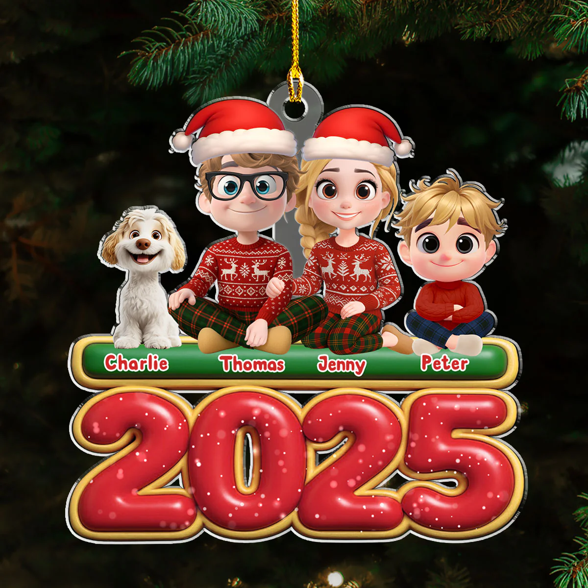 We And Our Kids - Personalized Custom Acrylic Ornament - Image 4
