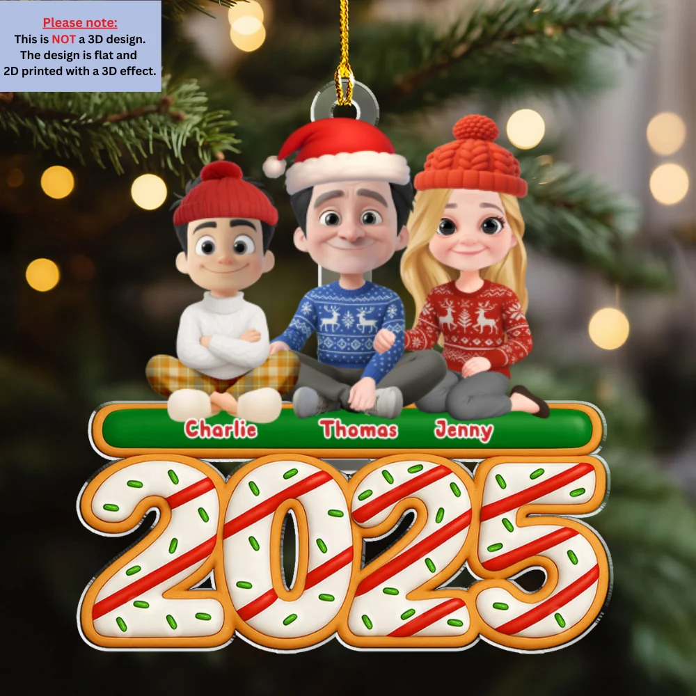 We And Our Kids Tree Cake - Personalized Custom Acrylic Ornament - Image 7