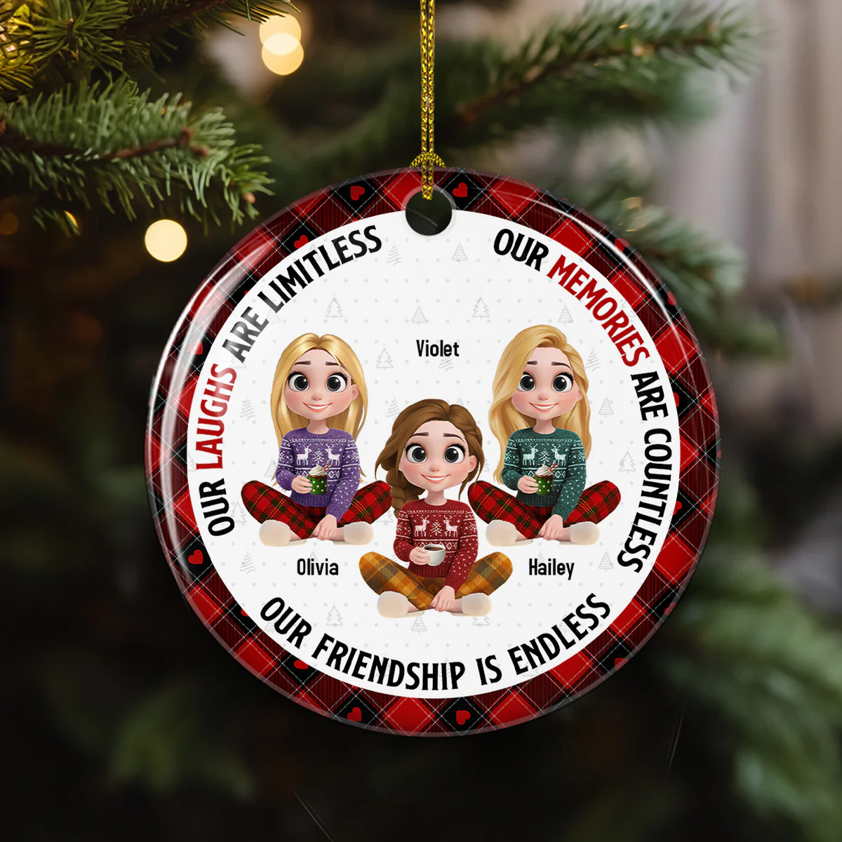 We Are Best Friends - Personalized Custom Ceramic Ornament