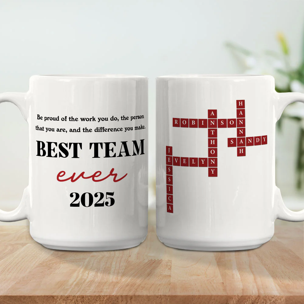 We Are Best Team Ever - Personalized Custom Coffee Mug - Image 4