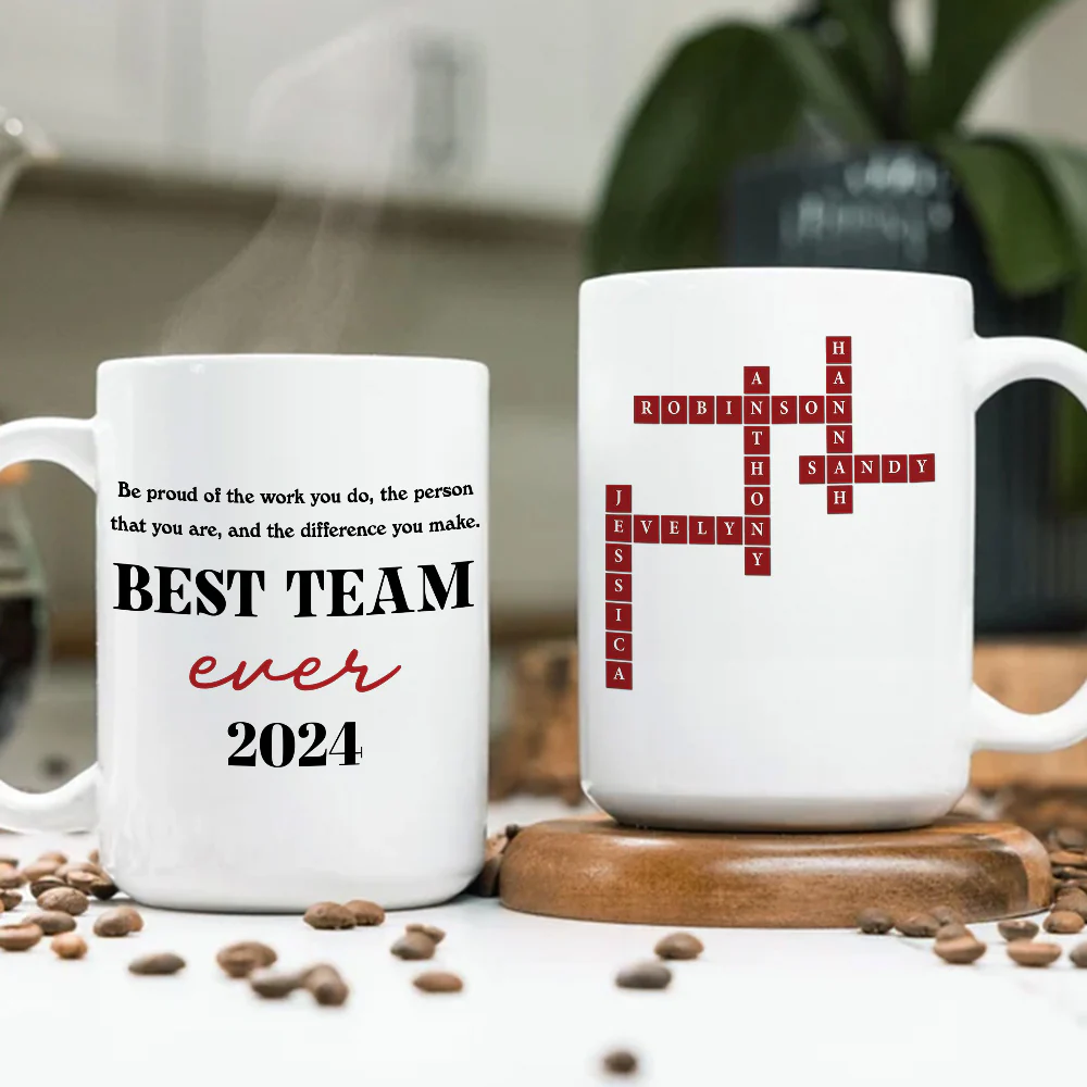 We Are Best Team Ever - Personalized Custom Coffee Mug - Image 5