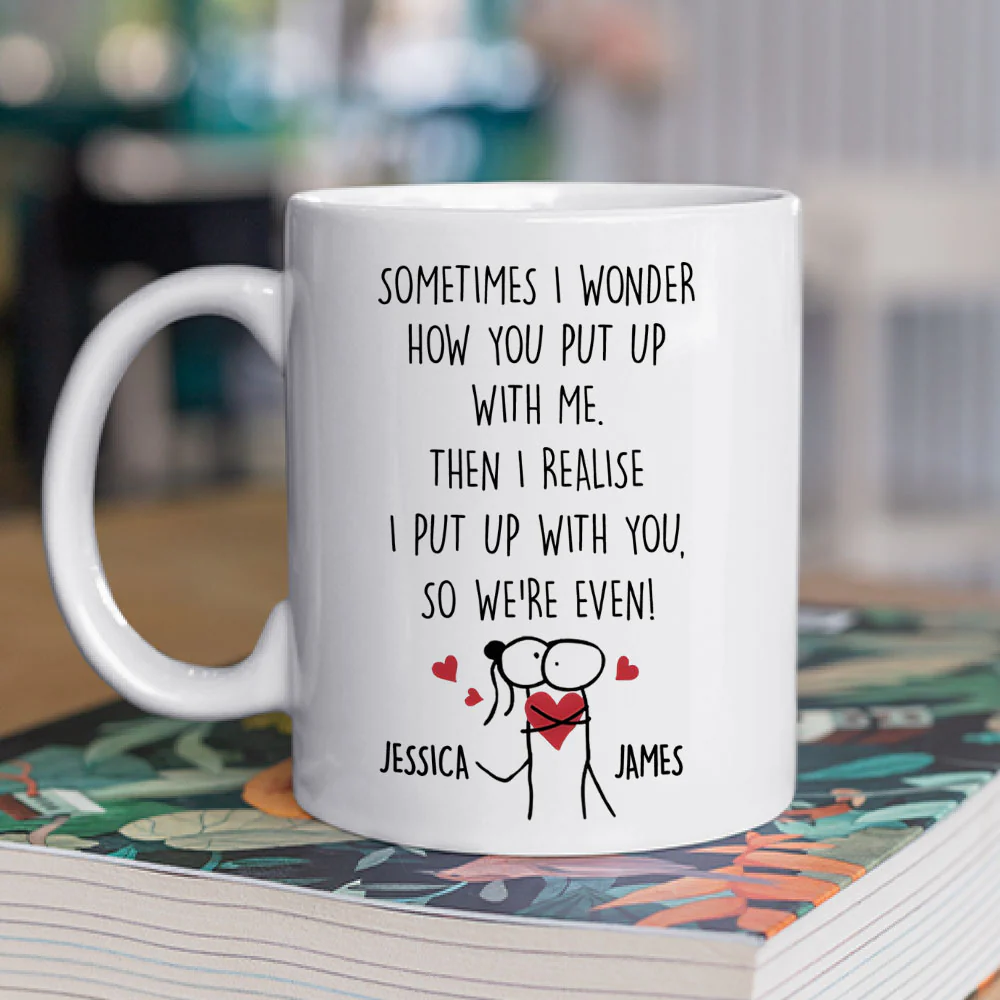 We Are Even - Personalized Custom Coffee Mug - Image 2