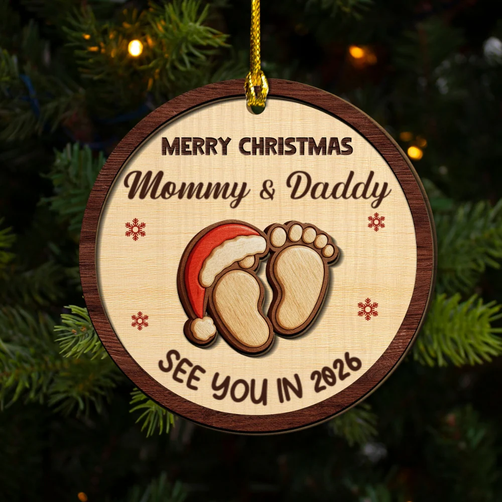 We Are Expecting You - Personalized Custom 2-Layered Wood Ornament - Image 6