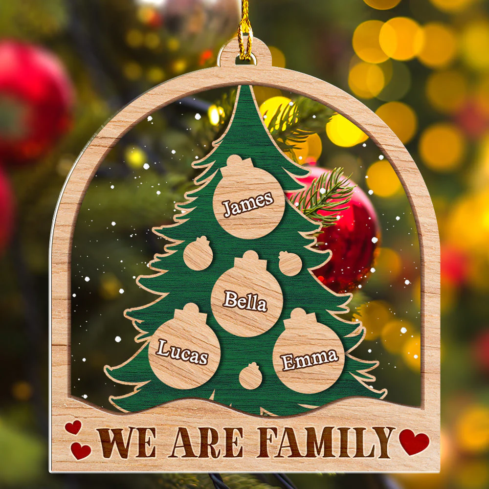 We Are Family - Personalized Custom Acrylic Ornament - Image 2