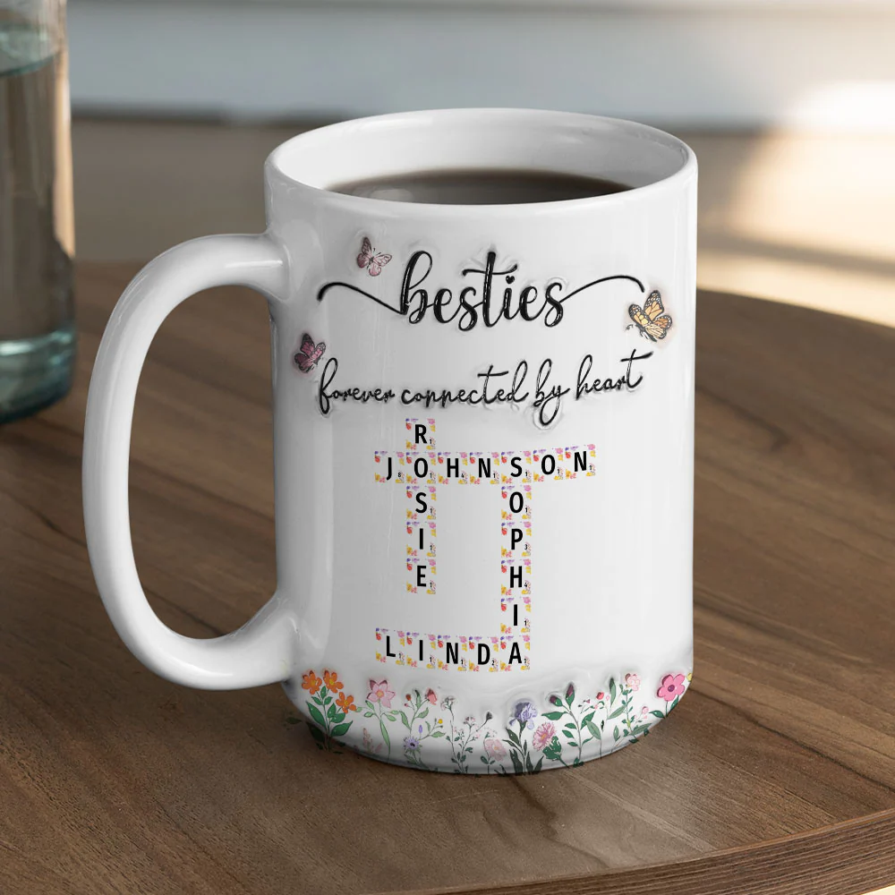 We Are Forever Connected at Heart - Personalized Custom 3D Inflated Effect Mug - Image 6