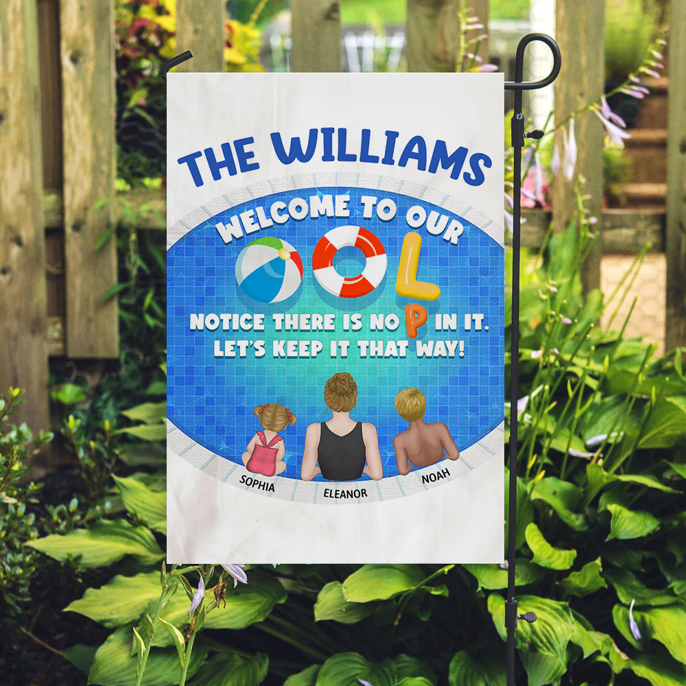 We Are In The Pool - Personalized Custom Flag - Image 2