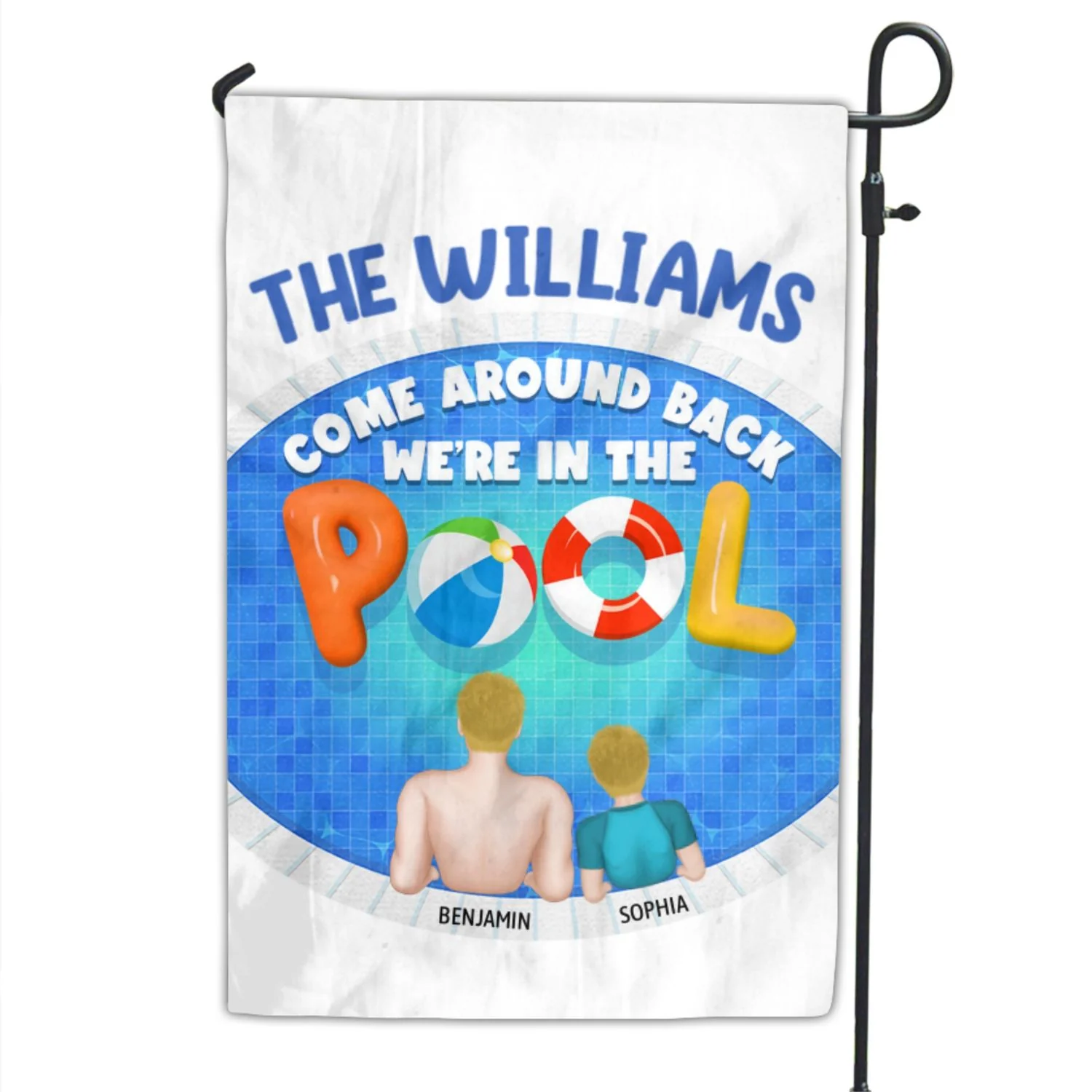 We Are In The Pool - Personalized Custom Flag - Image 6