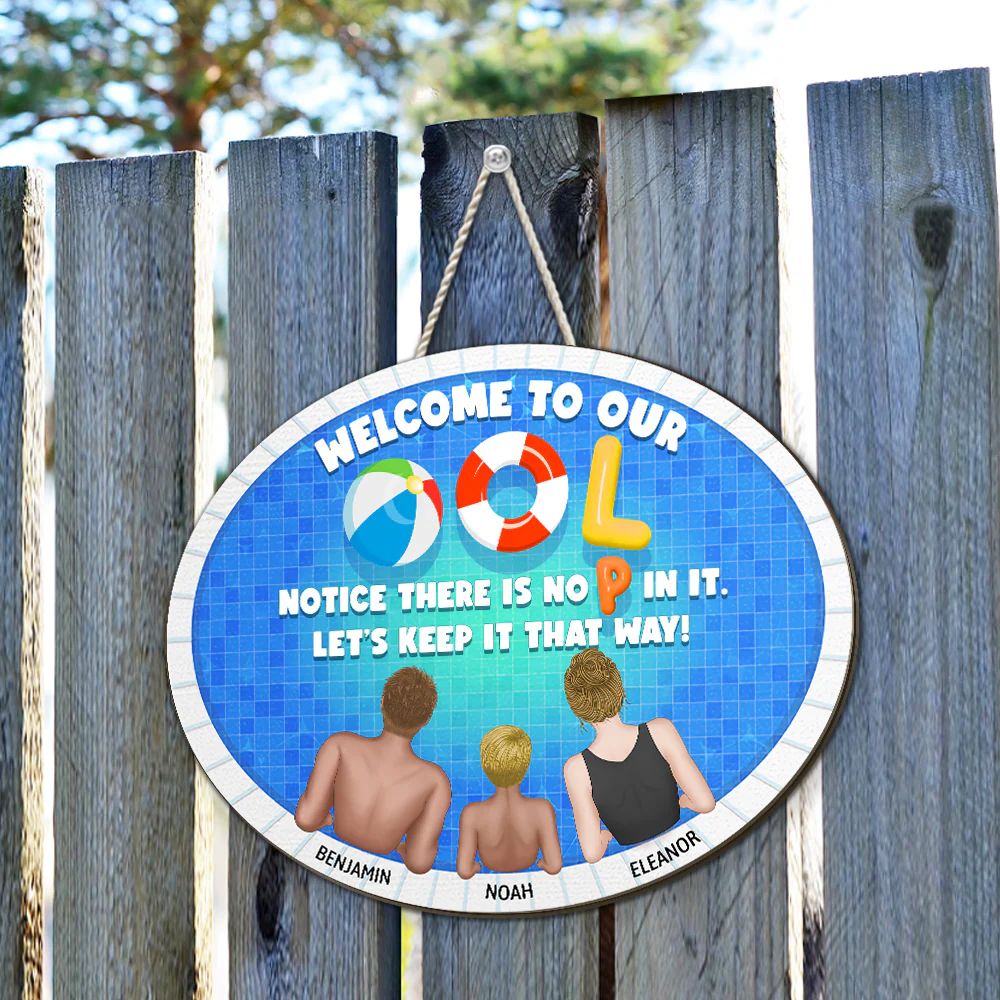 We Are In The Pool - Personalized Custom Wood Sign - Image 4