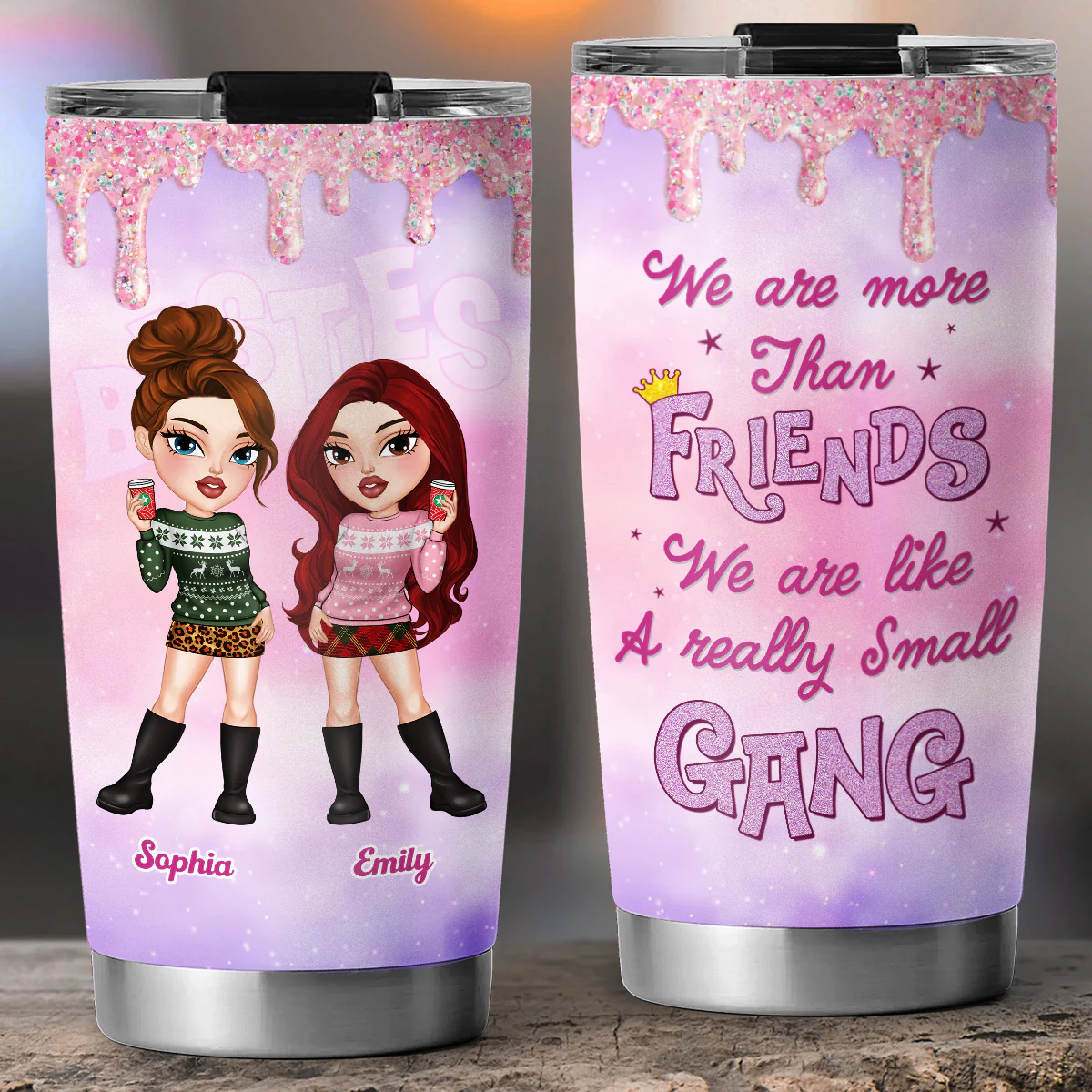 We Are Like A Really Small Gang - Personalized Custom Tumbler  - Image 5