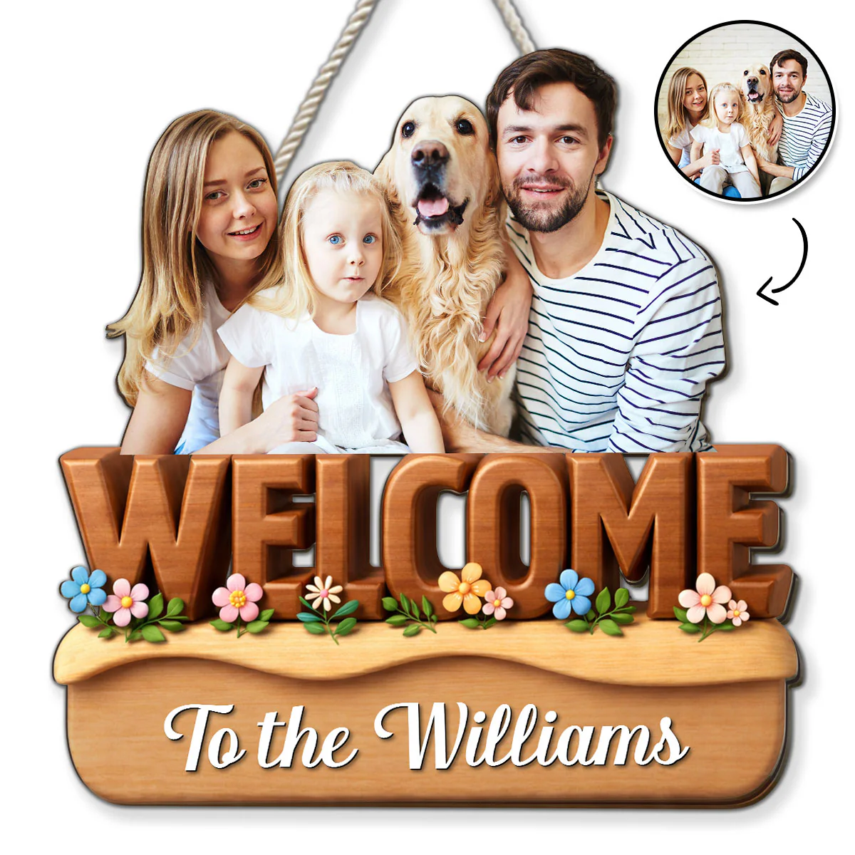 We Are Nice Here Photo - Personalized Custom 3D Effect Wood Sign