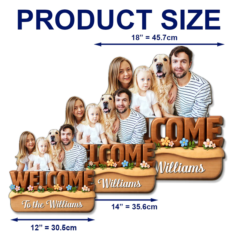 We Are Nice Here Photo - Personalized Custom 3D Effect Wood Sign - Image 5