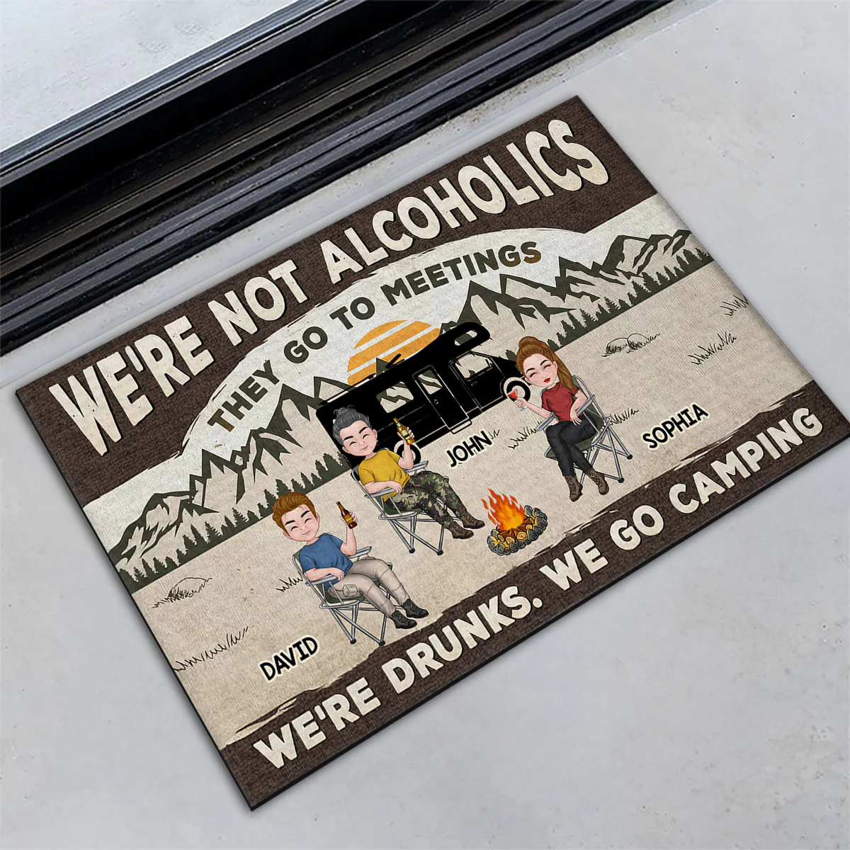 We Are Not Alcoholics - Personalized Custom Doormat - Image 3