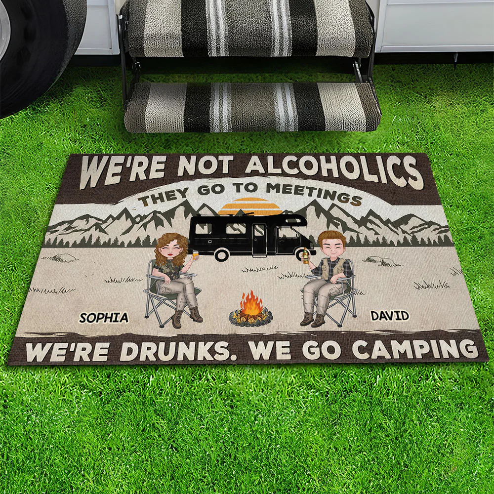 We Are Not Alcoholics - Personalized Custom Doormat - Image 4