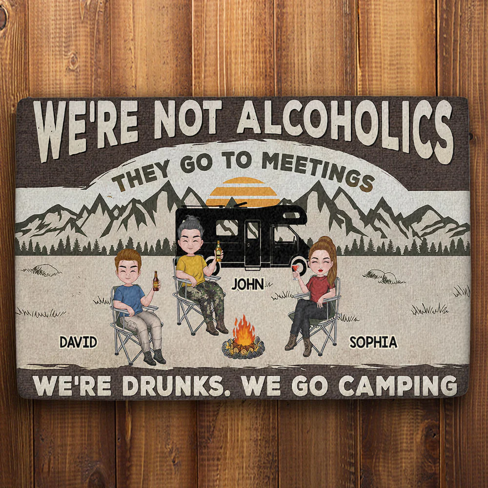 We Are Not Alcoholics - Personalized Custom Doormat - Image 5