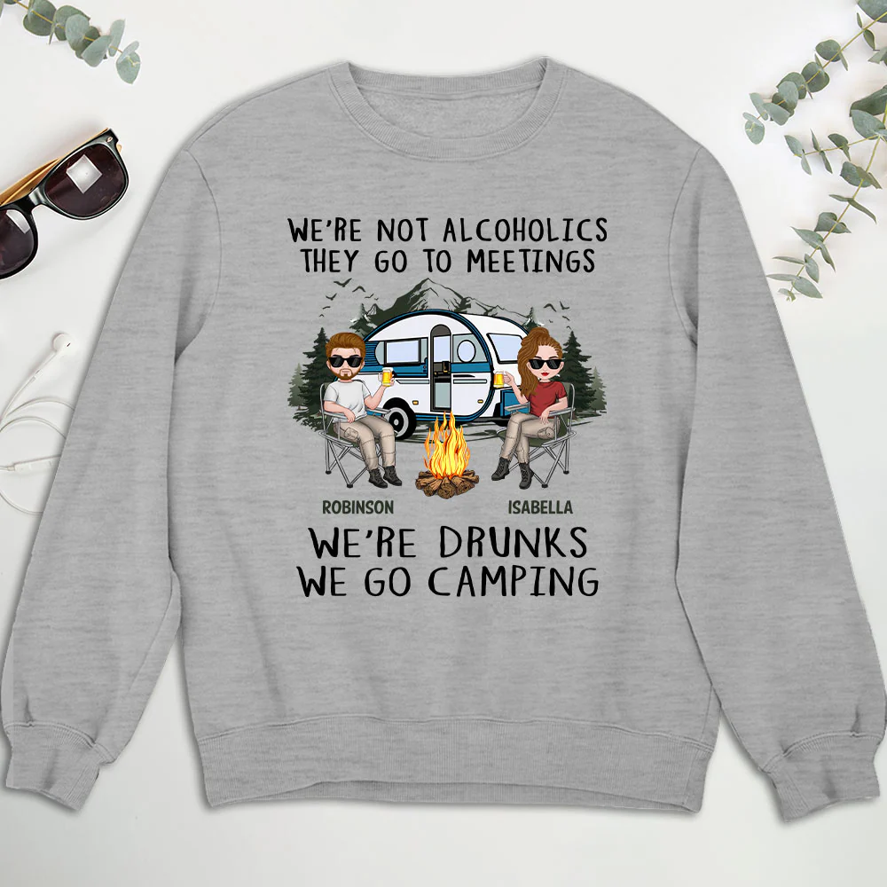 We Are Not Alcoholics They Go To Meetings Drunk - Personalized Custom Shirt - Image 3