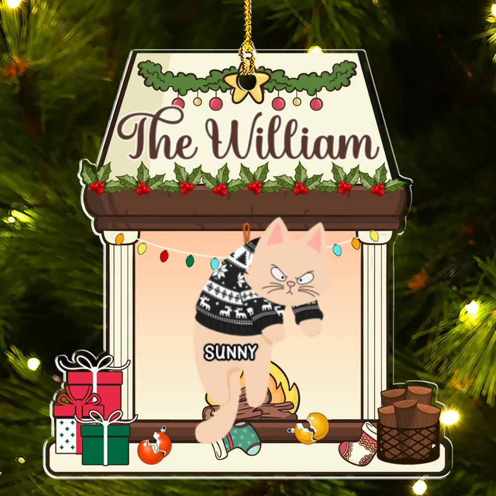 We Are Not Naughty Cats - Personalized Custom Acrylic Ornament - Image 5