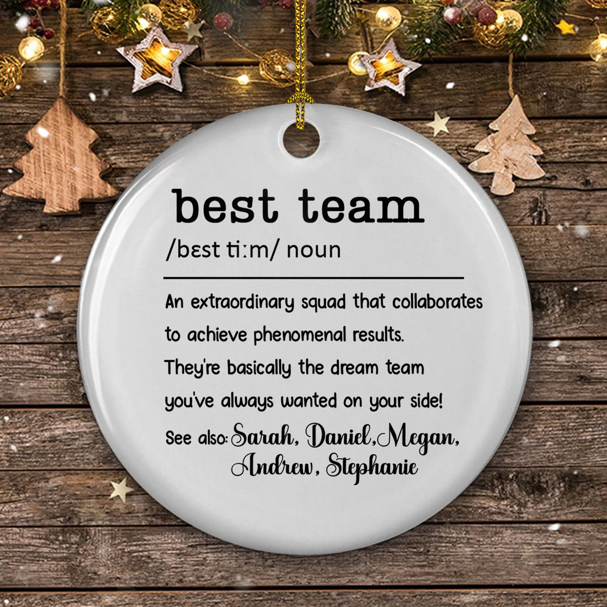 We Are Teammates - Personalized Custom Ceramic Ornament - Image 4