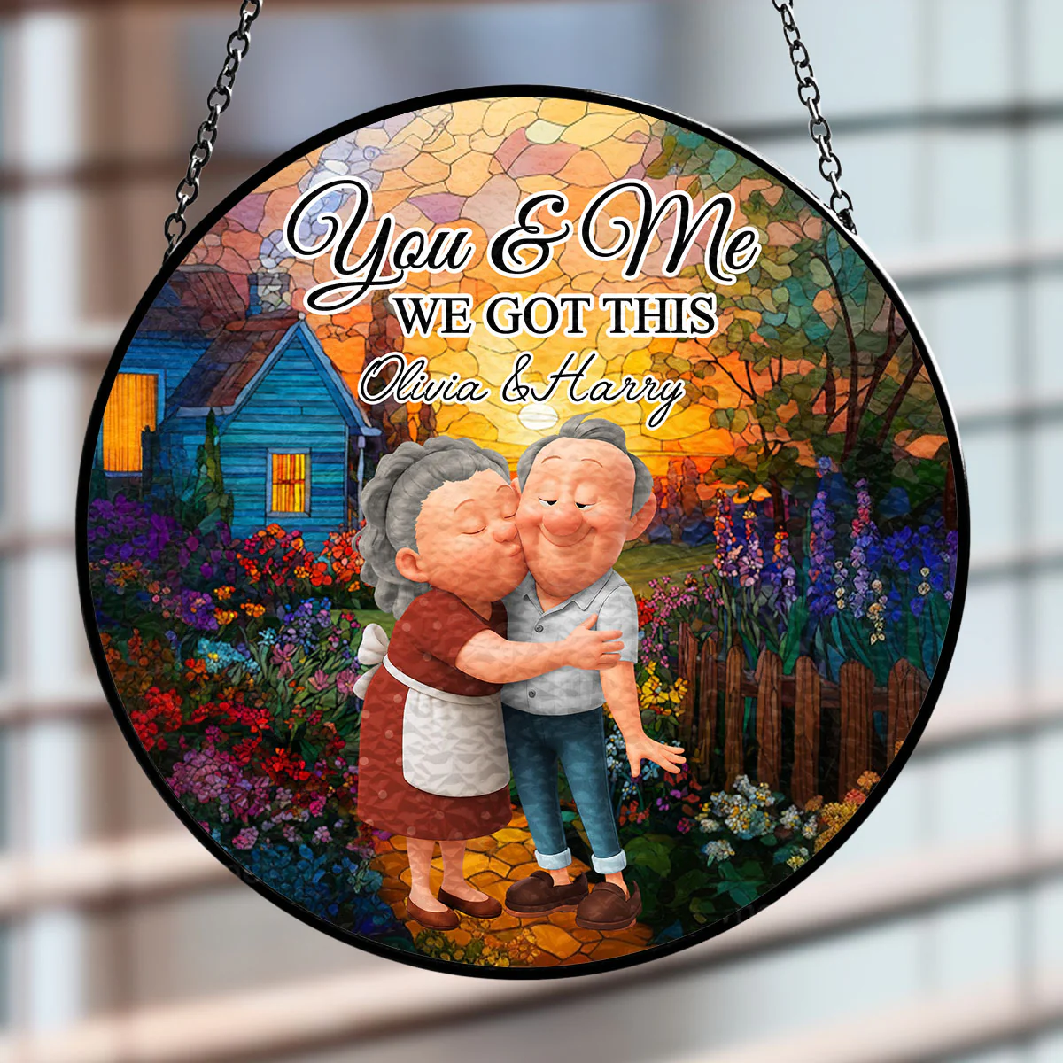 We Are Together For The Last - Personalized Custom Window Hanging Suncatcher - Image 2