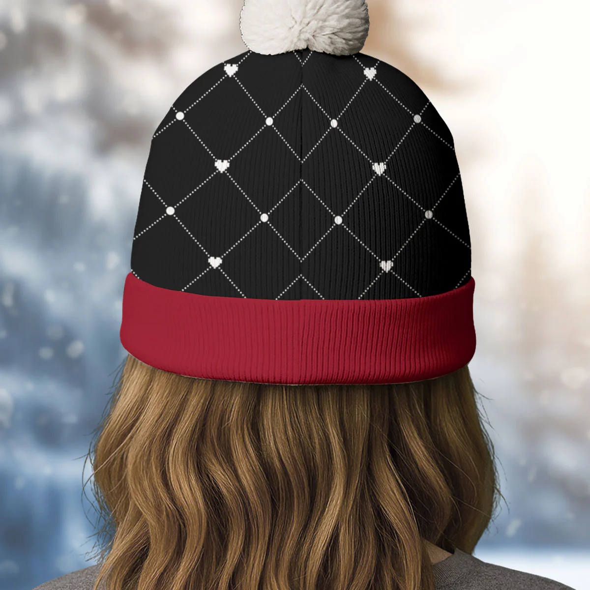 We Are Together Forever - Personalized Custom Bobble Beanie Hat - Image 3