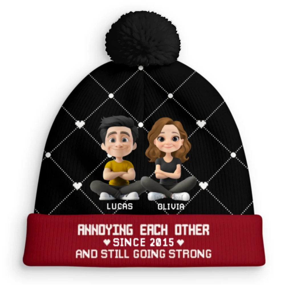 We Are Together Forever - Personalized Custom Bobble Beanie Hat - Image 8